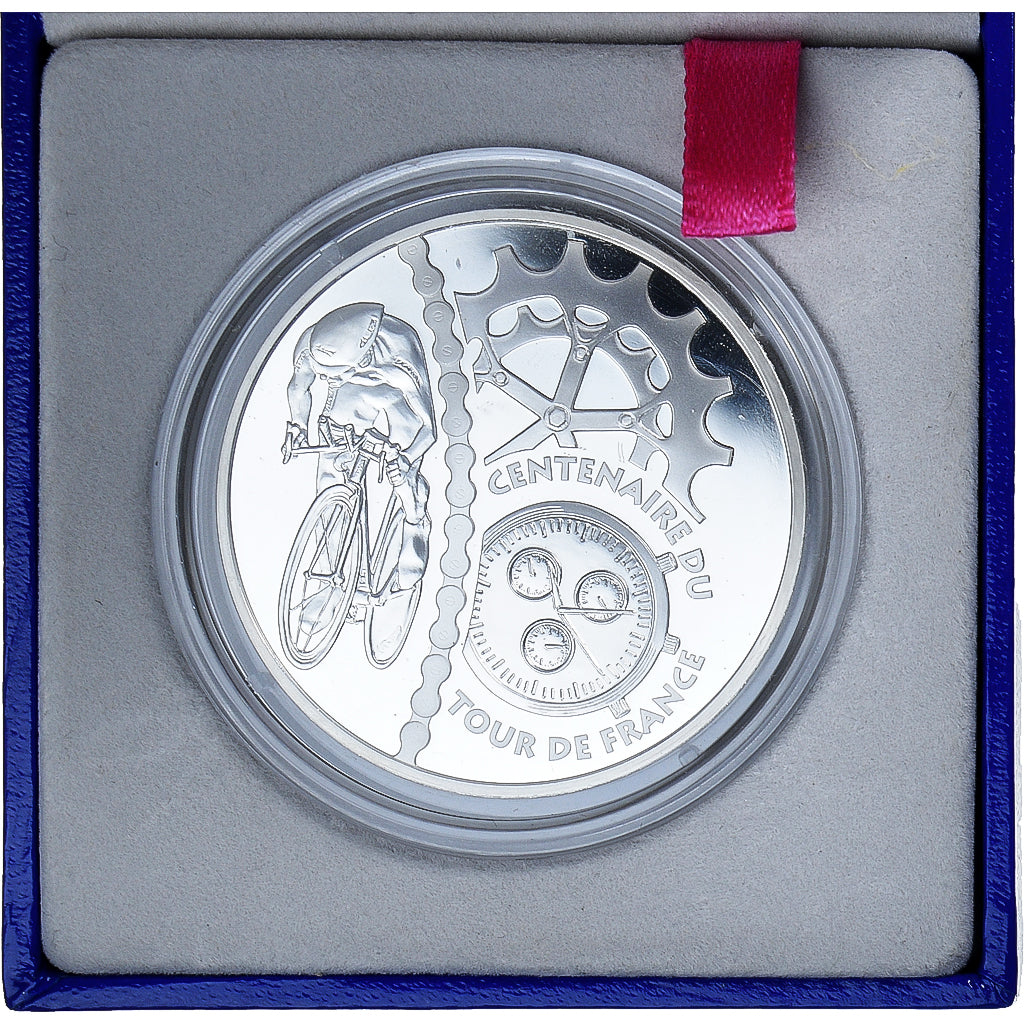 France, 1-1/2 Euro, Time Trial, 2003, Paris, Proof, MS(65-70), Silver, KM:1325