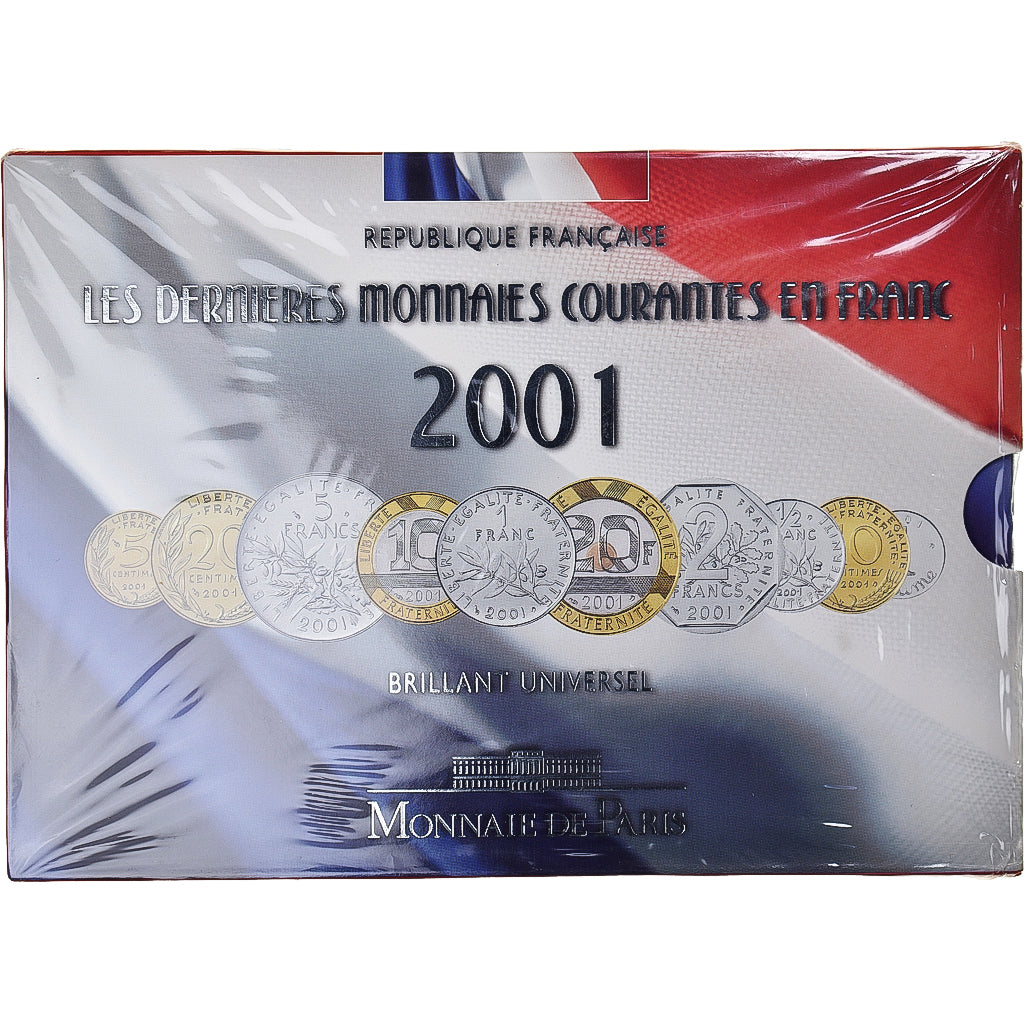 Munten, Frankrijk, Coffret 1 c. à 20 frs., 2001, Monnaie de Paris, BU, FDC