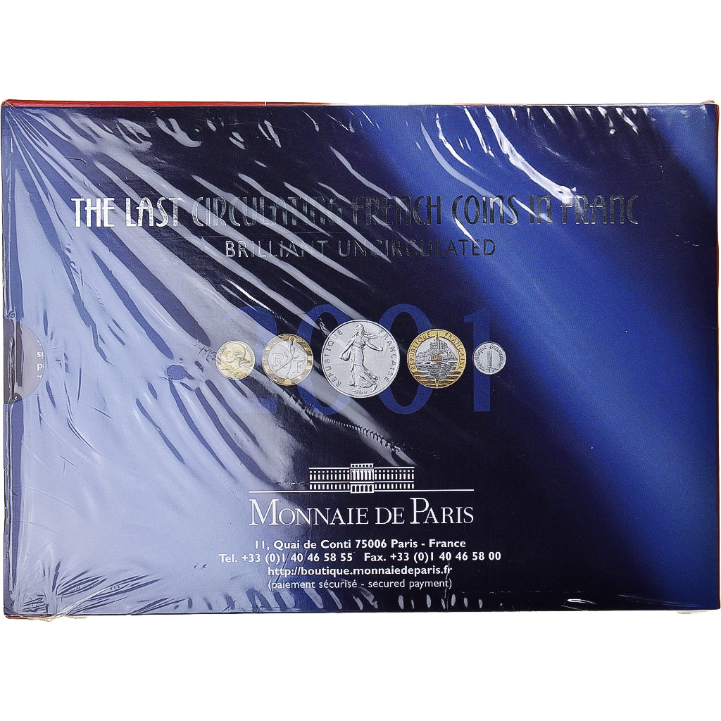 Munten, Frankrijk, Coffret 1 c. à 20 frs., 2001, Monnaie de Paris, BU, FDC