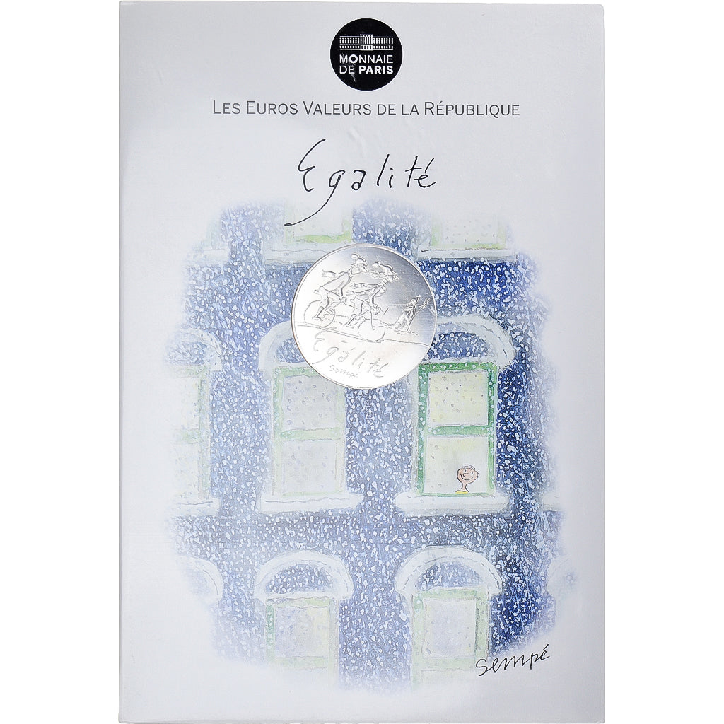 Francia, Monnaie de Paris, 10 Euro, Egalité Hiver Sempé, 2014, Paris, FDC