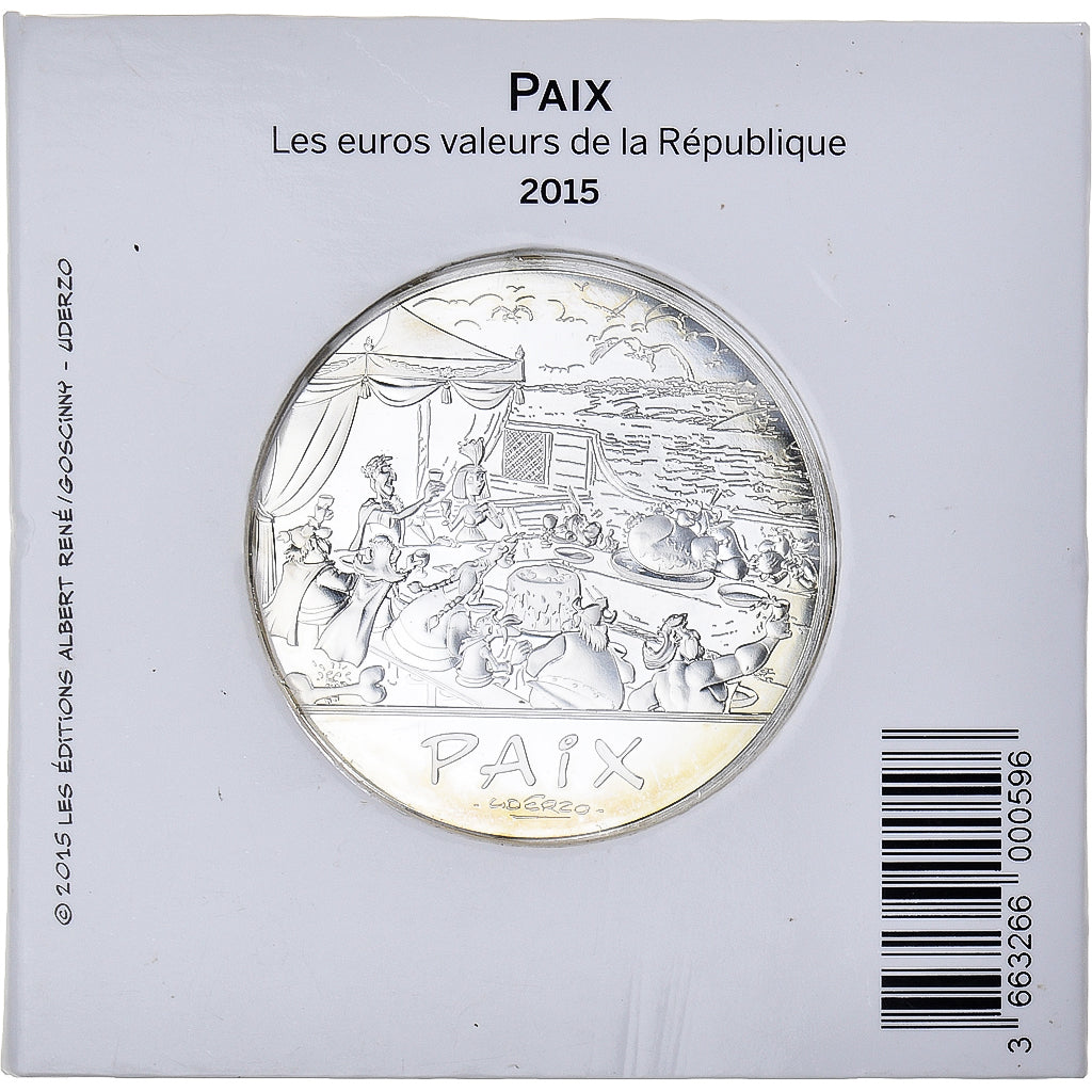 France, 50 Euro, Astérix, Paix, 2015, Paris, ASTÉRIX Paix, FDC, Argent