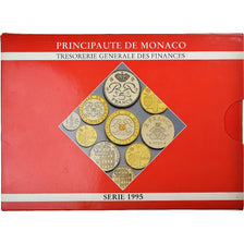 Munten, Monaco, Set, 1995, monnaies de la 1 centime à la 20 Francs. BU, FDC