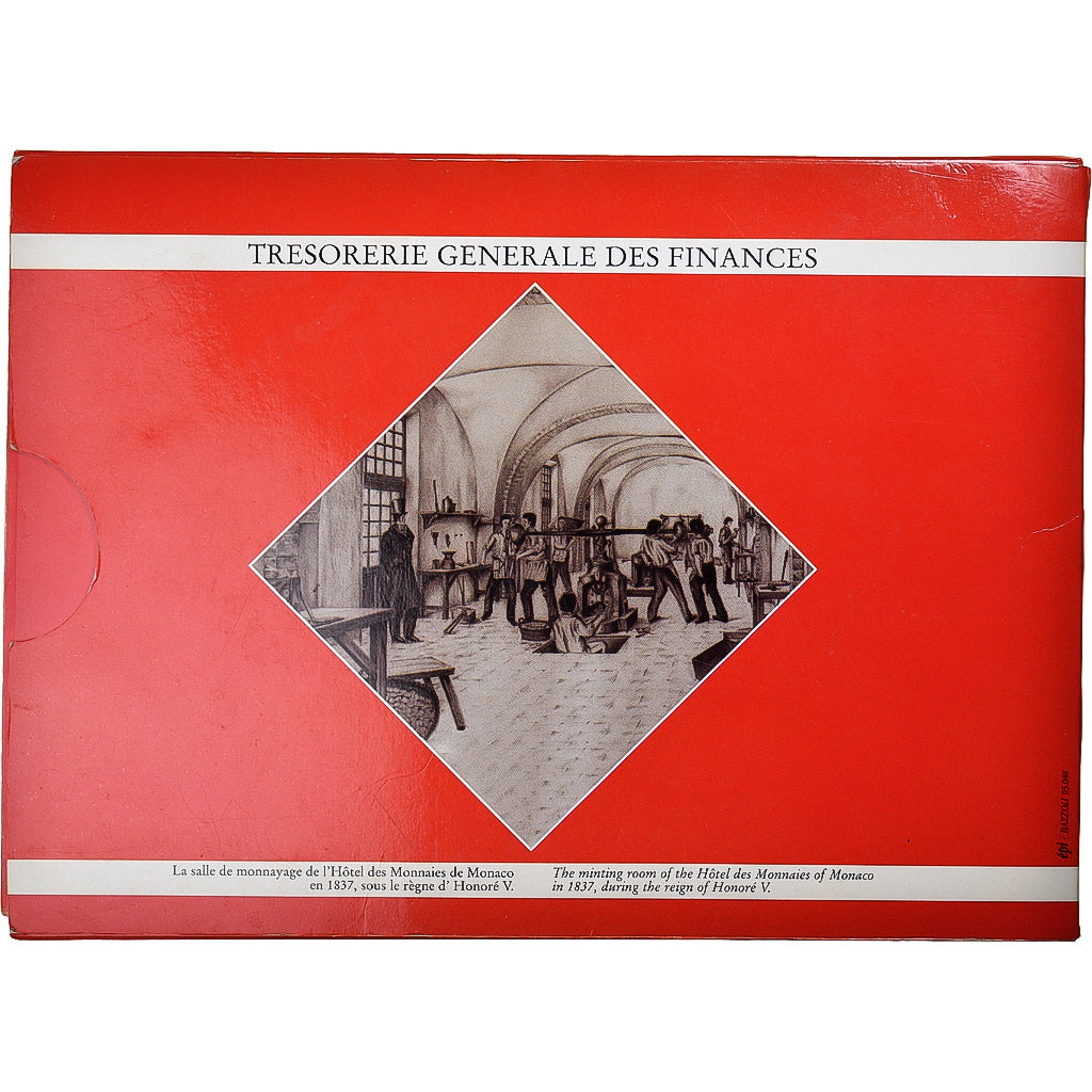 Monnaie, Monaco, Coffret, 1995, monnaies de la 1 centime à la 20 Francs. BU