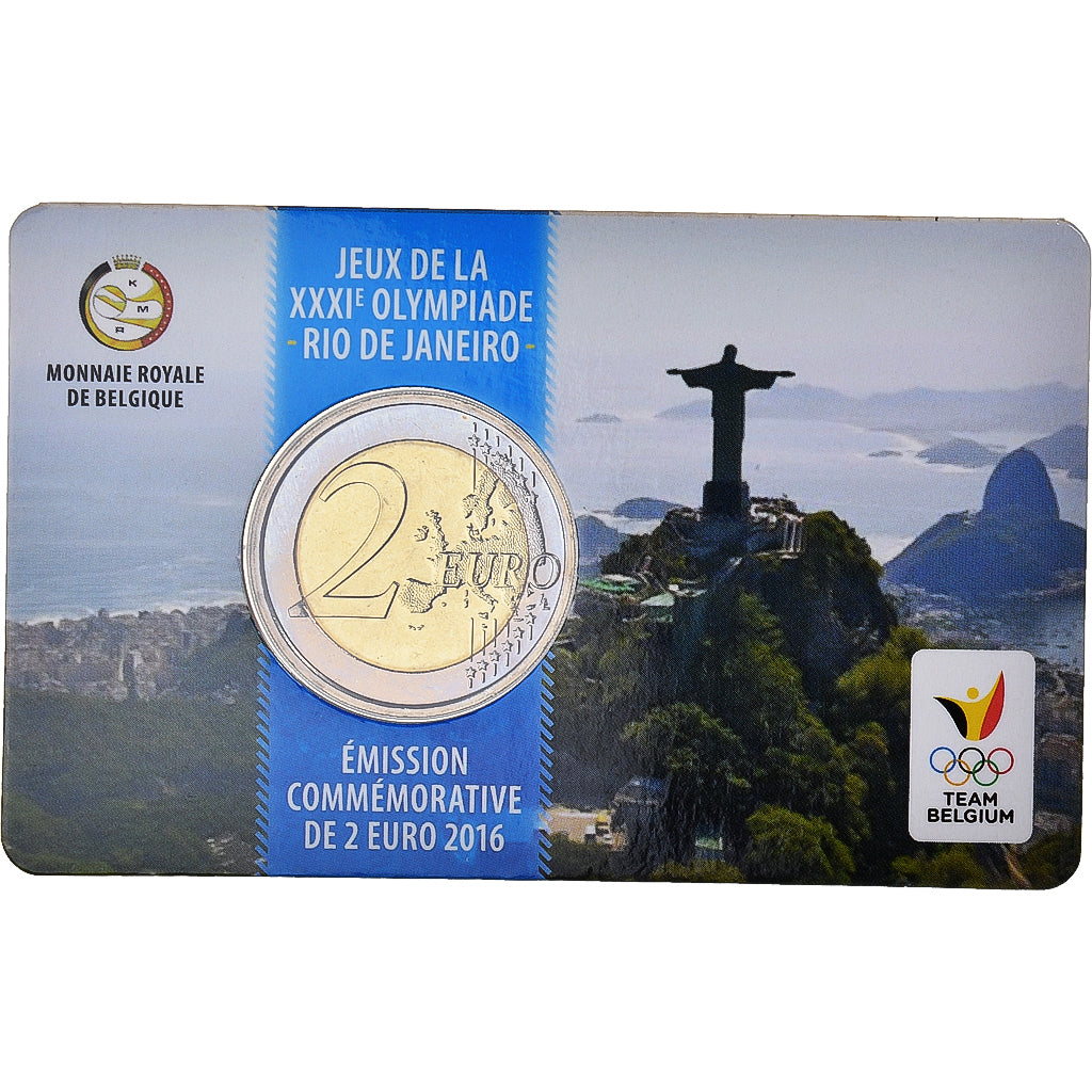 Belgium, 2 Euro, Summer Olympics Rio de Janeiro, 2016, Dutch Text, MS(65-70)