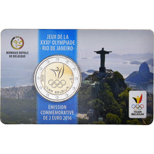 Belgium, 2 Euro, Summer Olympics Rio de Janeiro, 2016, Dutch Text, MS(65-70)