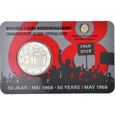 Belgium, 2 Euro, 2018, Royal Belgium Mint, Coin Card .MAI 68.BU, MS(65-70)