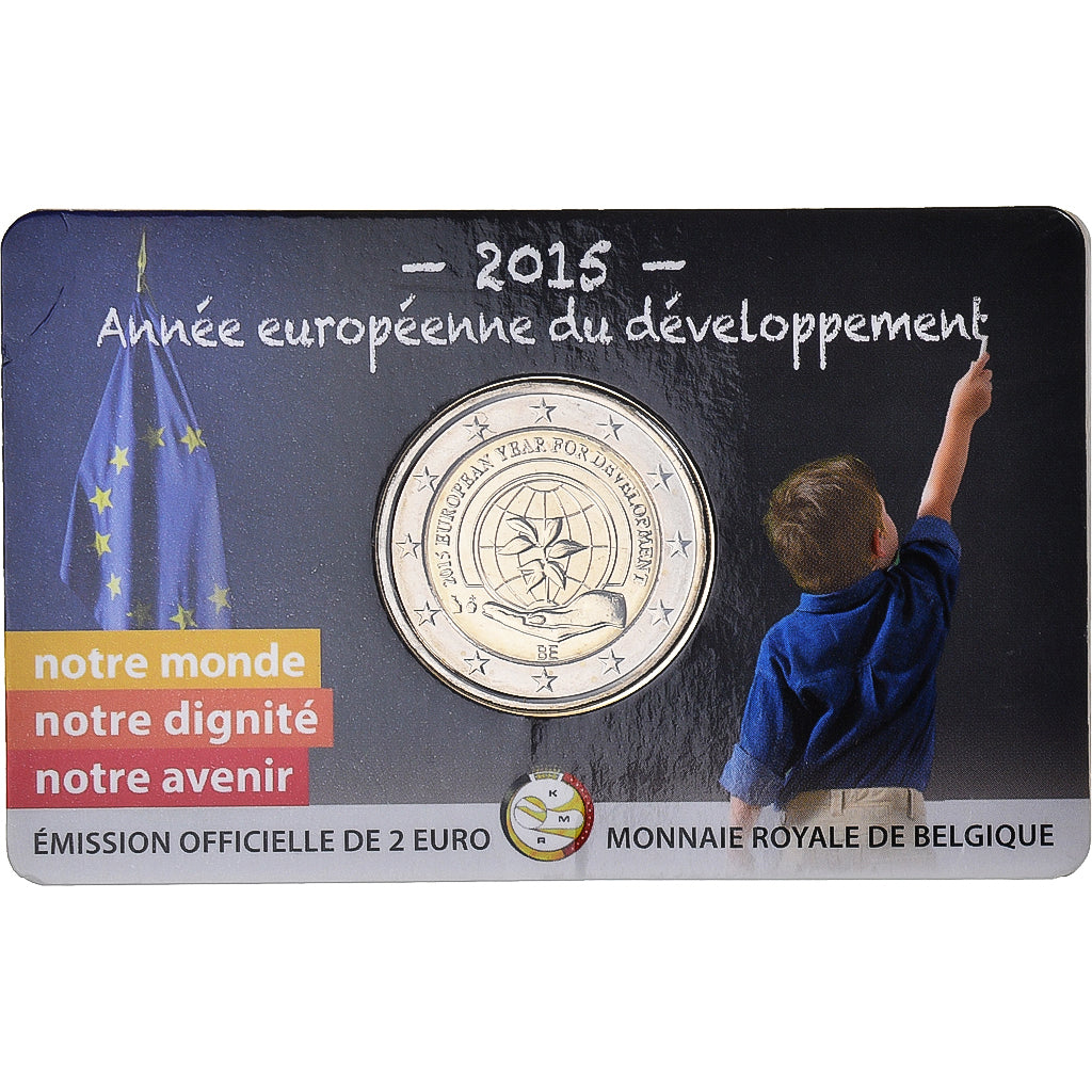 Belgium, 2 Euro, European Year for Development, 2015, Dutch Text, MS(65-70)