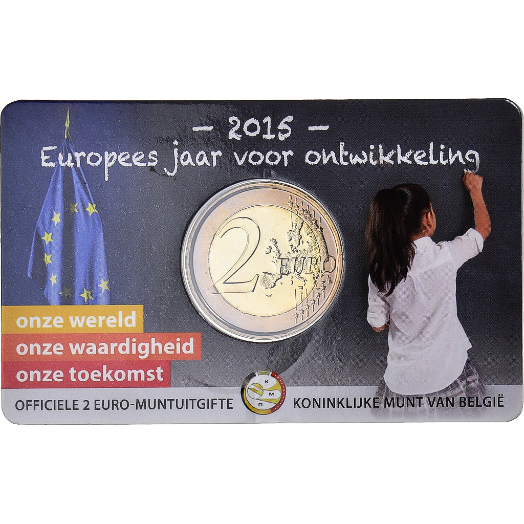 Belgium, 2 Euro, European Year for Development, 2015, Dutch Text, MS(65-70)