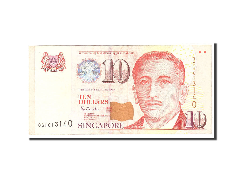 Singapore, 10 Dollars, 1999, KM:40, Undated, EF(40-45)