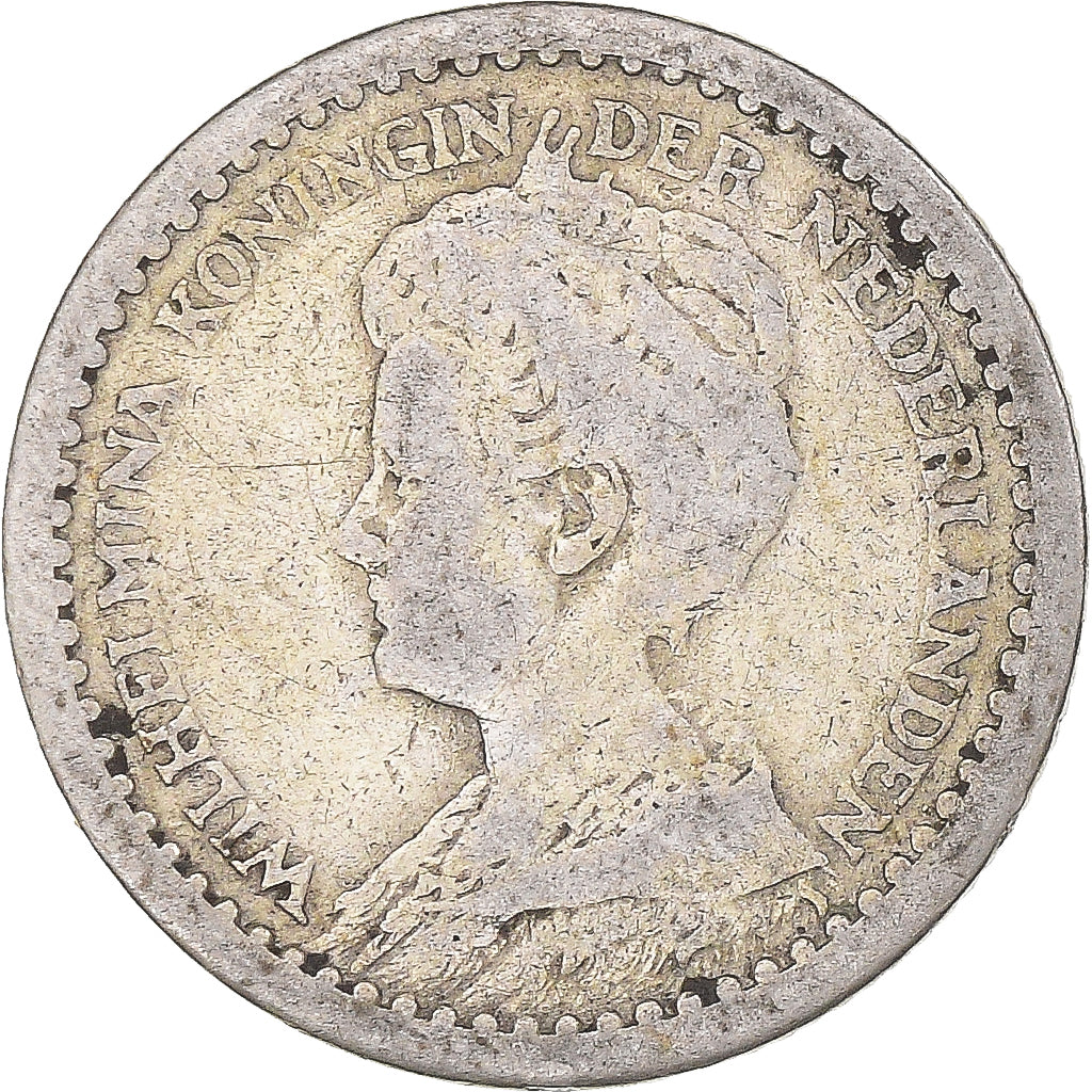 Munten, Nederland, Wilhelmina I, 10 Cents, 1911, FR+, Zilver, KM:145