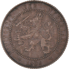 Coin, Netherlands, Wilhelmina I, 2-1/2 Cent, 1904, EF(40-45), Bronze, KM:134