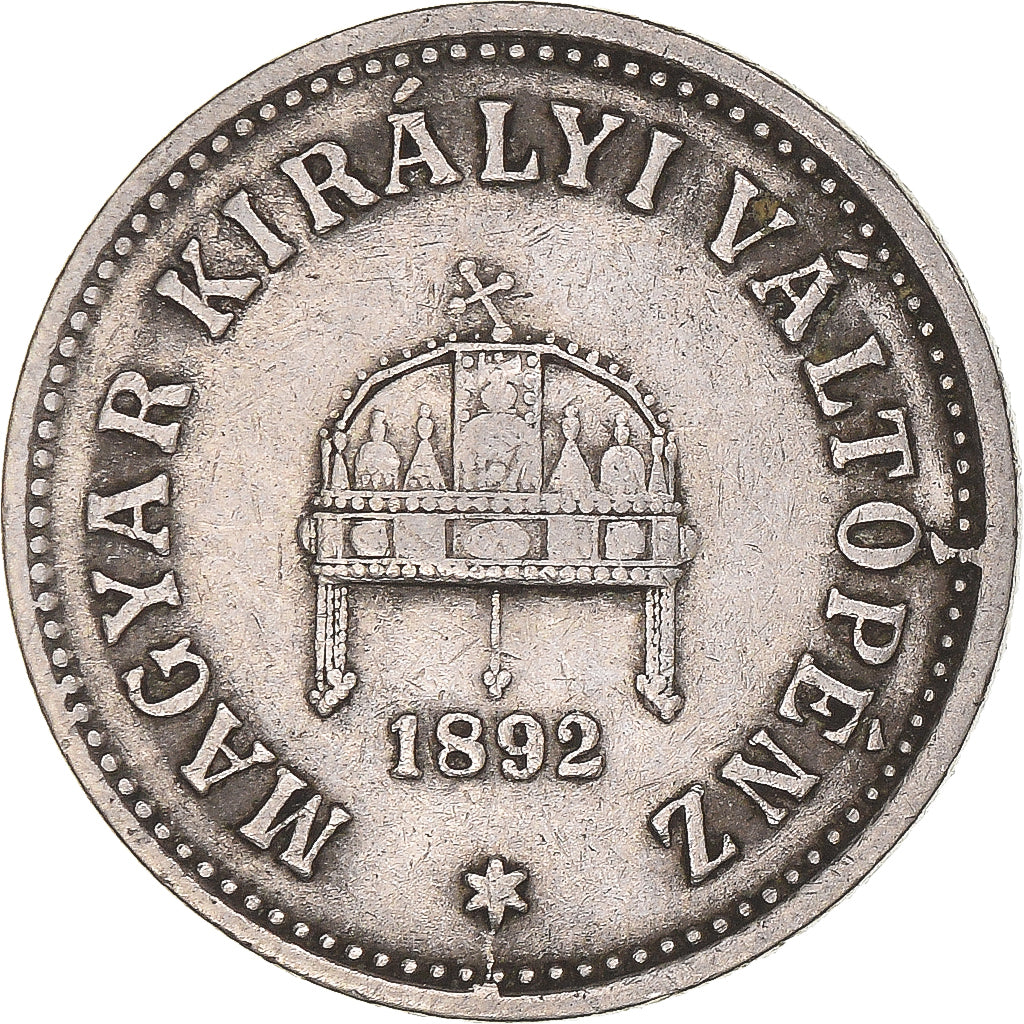 Münze, Ungarn, Franz Joseph I, 10 Filler, 1892, Kormoczbanya, SS, Nickel