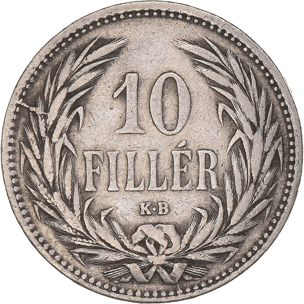 Münze, Ungarn, Franz Joseph I, 10 Filler, 1892, Kormoczbanya, SS, Nickel