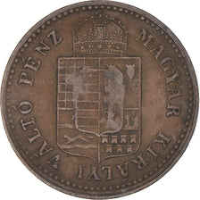 Moneta, Węgry, Franz Joseph I, Krajczar, 1885, Kremnitz, VF(30-35), Miedź