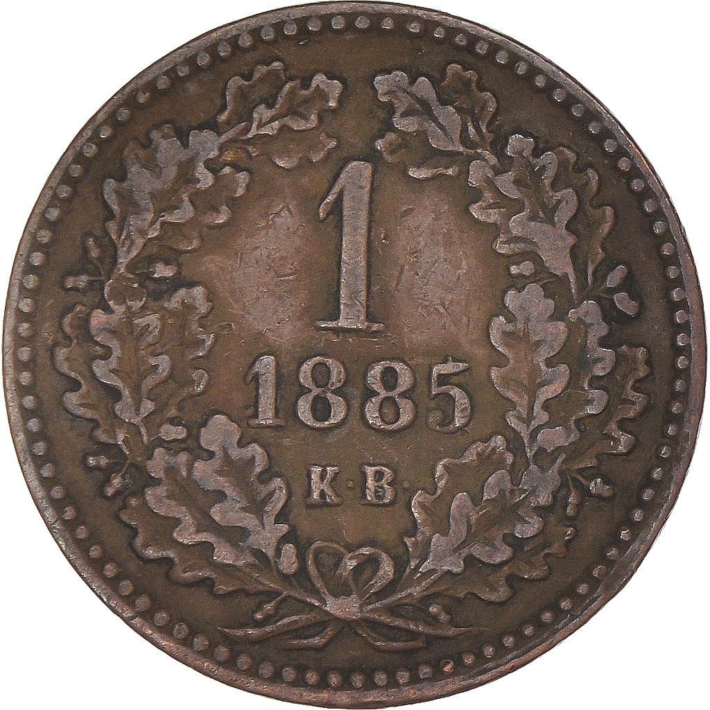 Coin, Hungary, Franz Joseph I, Krajczar, 1885, Kremnitz, VF(30-35), Copper