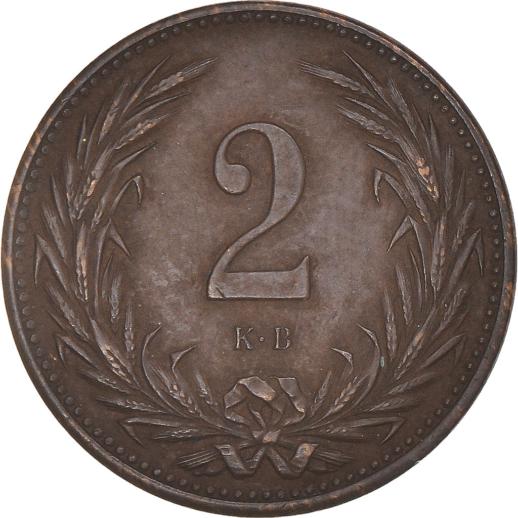 Monnaie, Hongrie, Franz Joseph I, 2 Filler, 1899, Kormoczbanya, TTB, Bronze