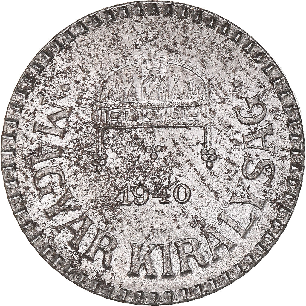 Moeda, Hungria, 2 Filler, 1940, Budapest, VF(30-35), Aço, KM:518.1