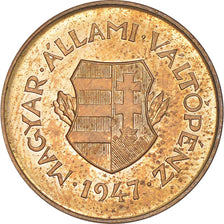 Moneda, Hungría, 2 Filler, 1947, Budapest, MBC, Latón, KM:529