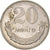 Munten, Mongolië, 20 Mongo, 1970, ZF, Cupro-nikkel, KM:32