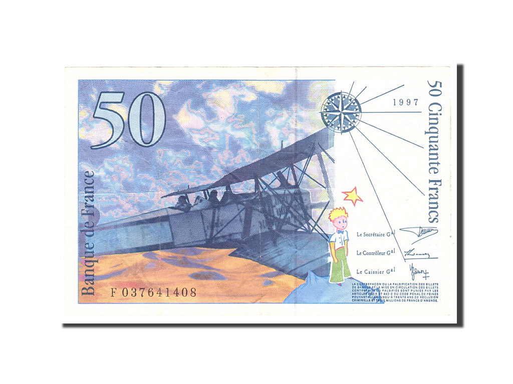 France, 50 Francs, 1997, KM:157Aa, Undated, EF(40-45), Fayette:73.4