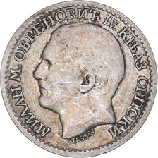 Monnaie, Serbie, 50 Para, 1879, Milan Obrenovich IV., TB+, Argent, KM:9