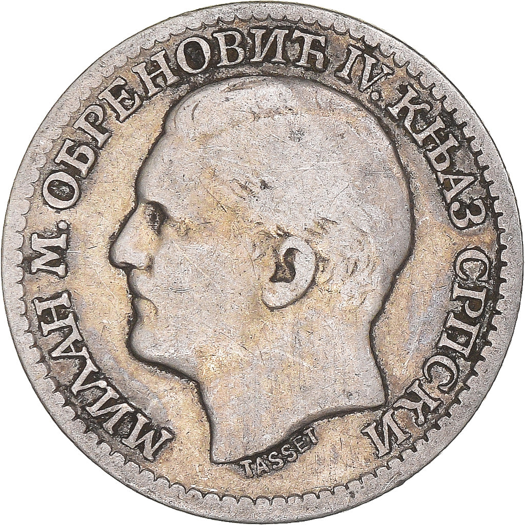 Coin, Serbia, 50 Para, 1879, Milan Obrenovich IV., VF(30-35), Silver, KM:9