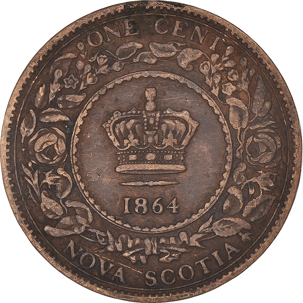 Monnaie, Nouvelle-Écosse, Cent, 1864, Royal Canadian Mint, Ottawa, TB, Bronze