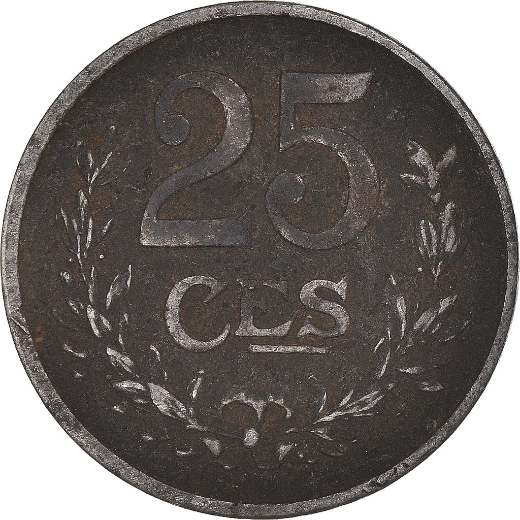 Monnaie, Luxembourg, Charlotte, 25 Centimes, 1919, TB, Iron, KM:32