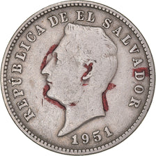 Moneta, El Salvador, 10 Centavos, 1951, VF(20-25), Cupro Nickel, KM:130