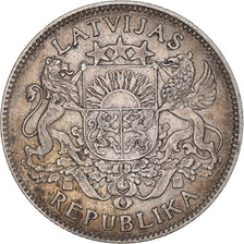 Monnaie, Lettonie, Lats, 1924, TTB, Argent, KM:7
