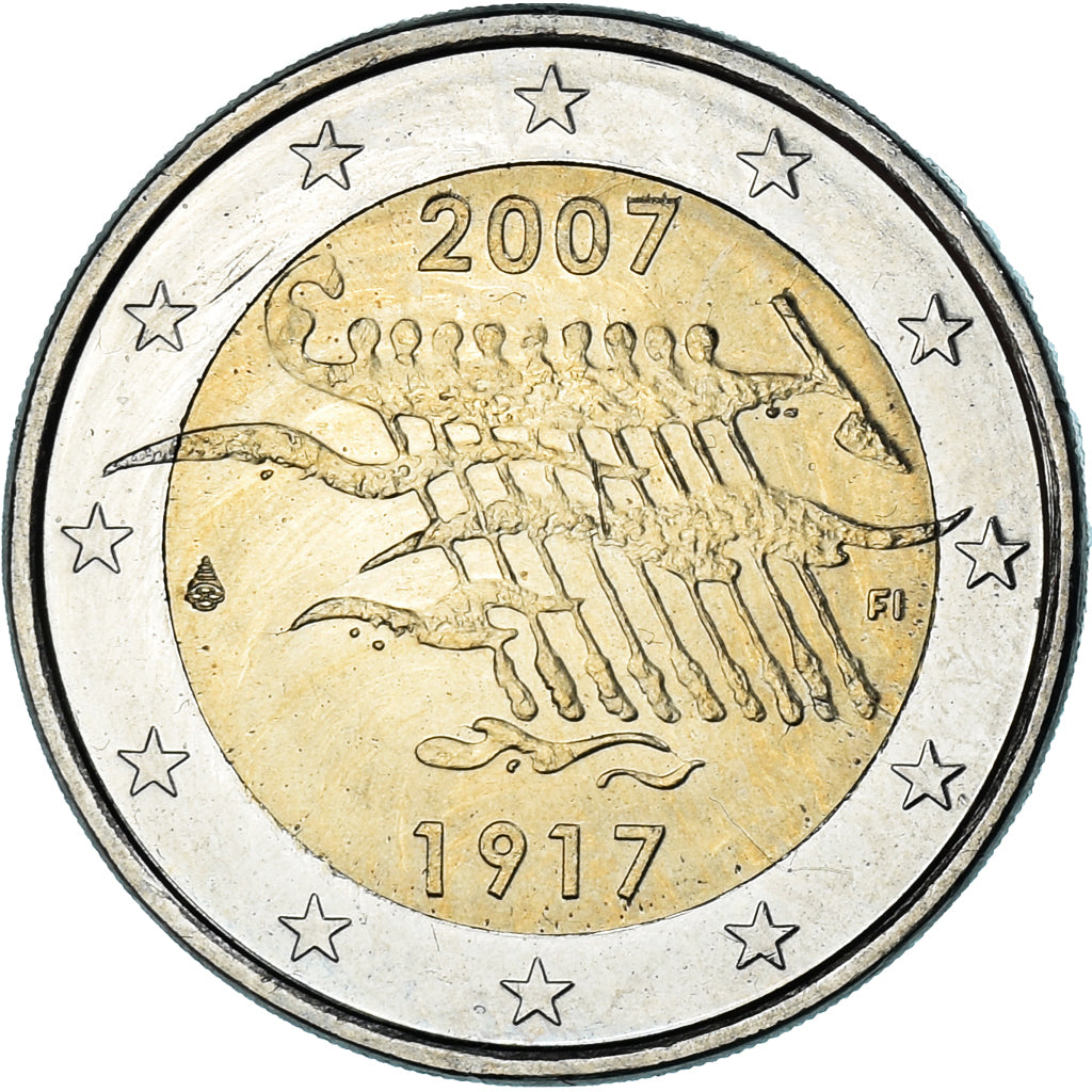 Finland, 2 Euro, 90th Anniversary of Independence, 2007, Vantaa, MS(63)