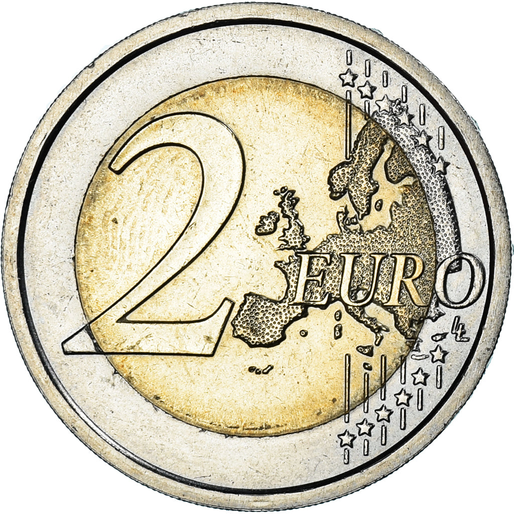 Italy, 2 Euro, 2008, DROITS DE L'HOMME., MS(65-70), Bi-Metallic