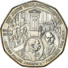 Austria, 5 Euro, 2007, Vienna, Universal Male Suffrage Centennial, AU(55-58)
