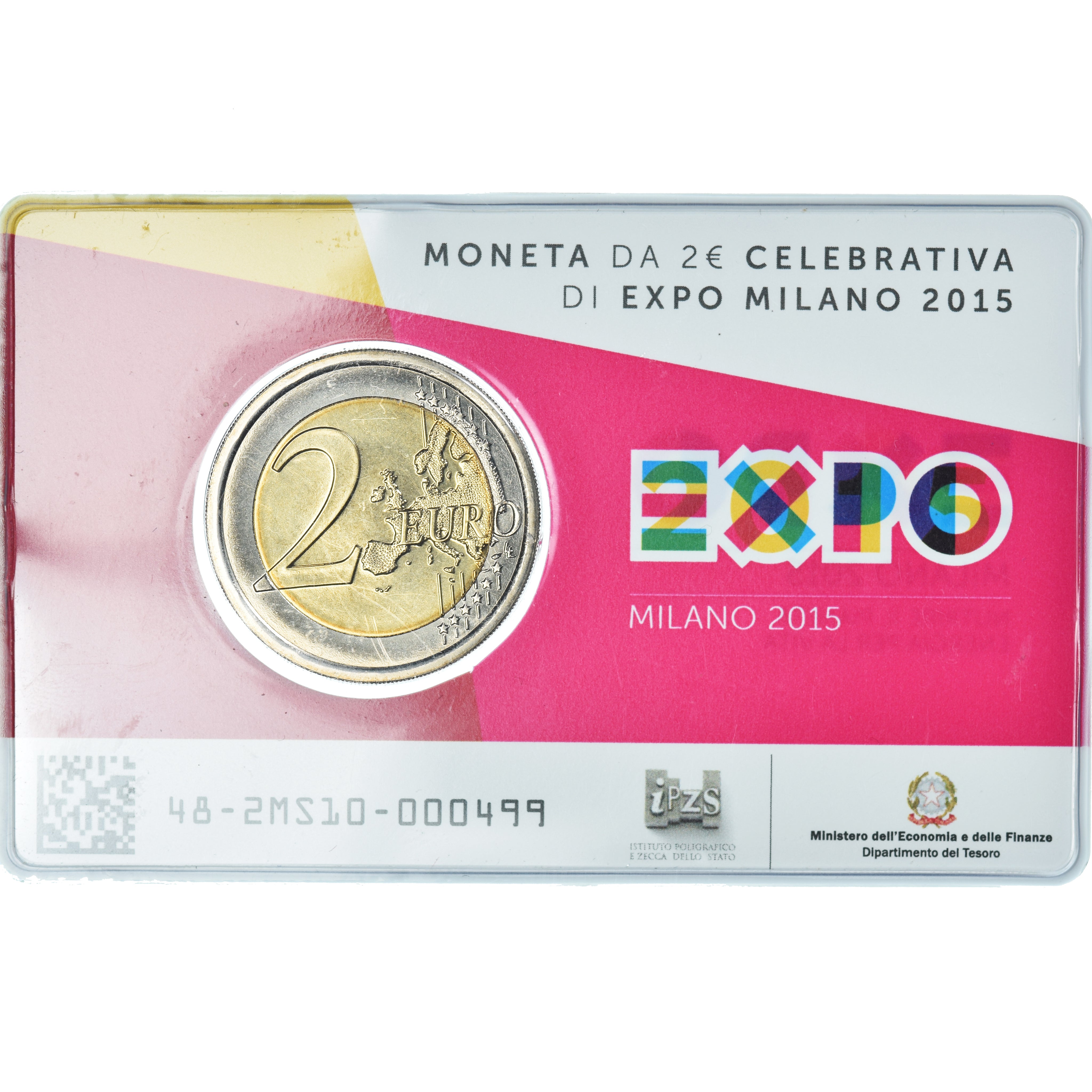 Itália, 2 Euro, Expo Milan, 2015, Rome, MS(65-70), Bimetálico