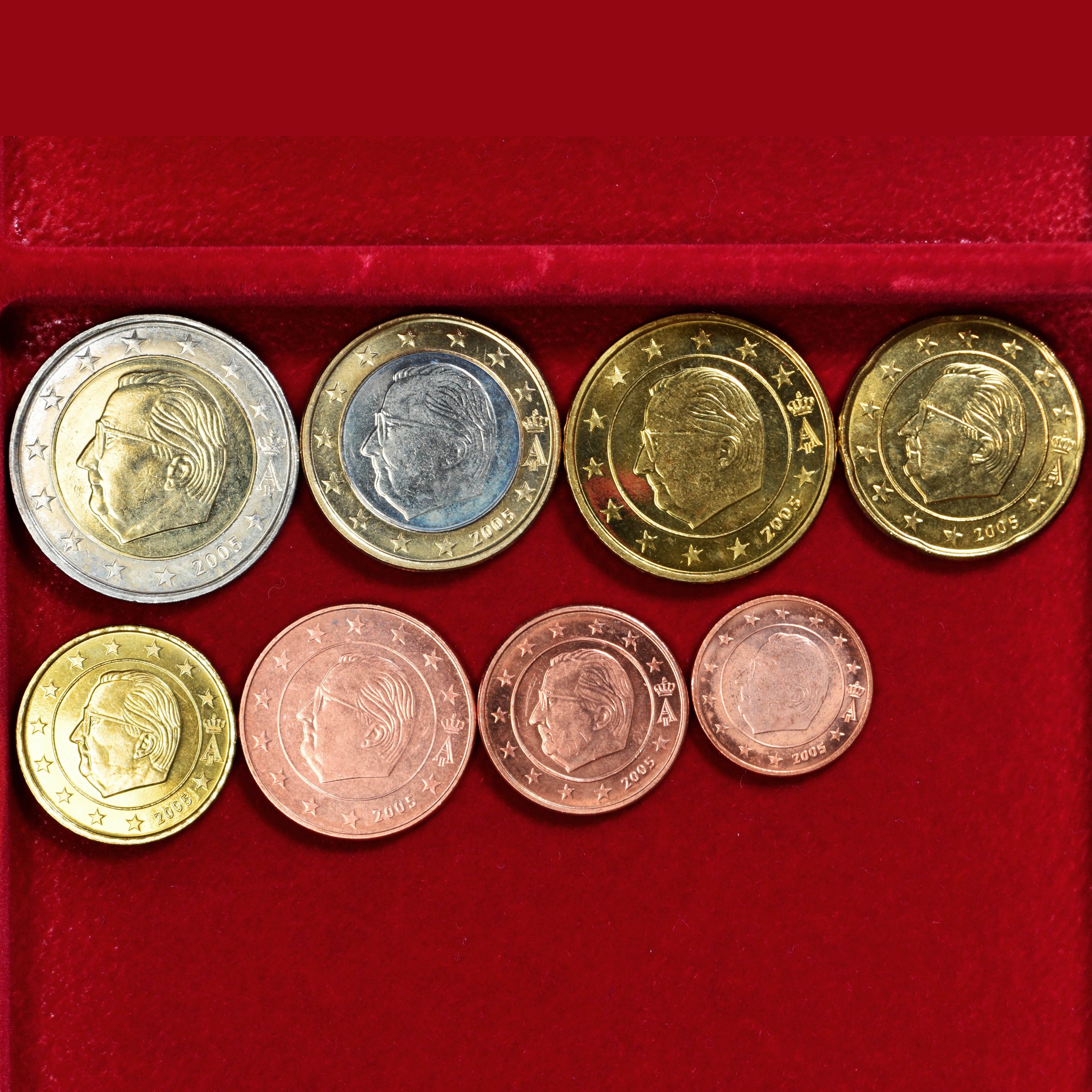 Belgium, Euro-Set, 2005, Série de 8 pièces Euro., MS(63)