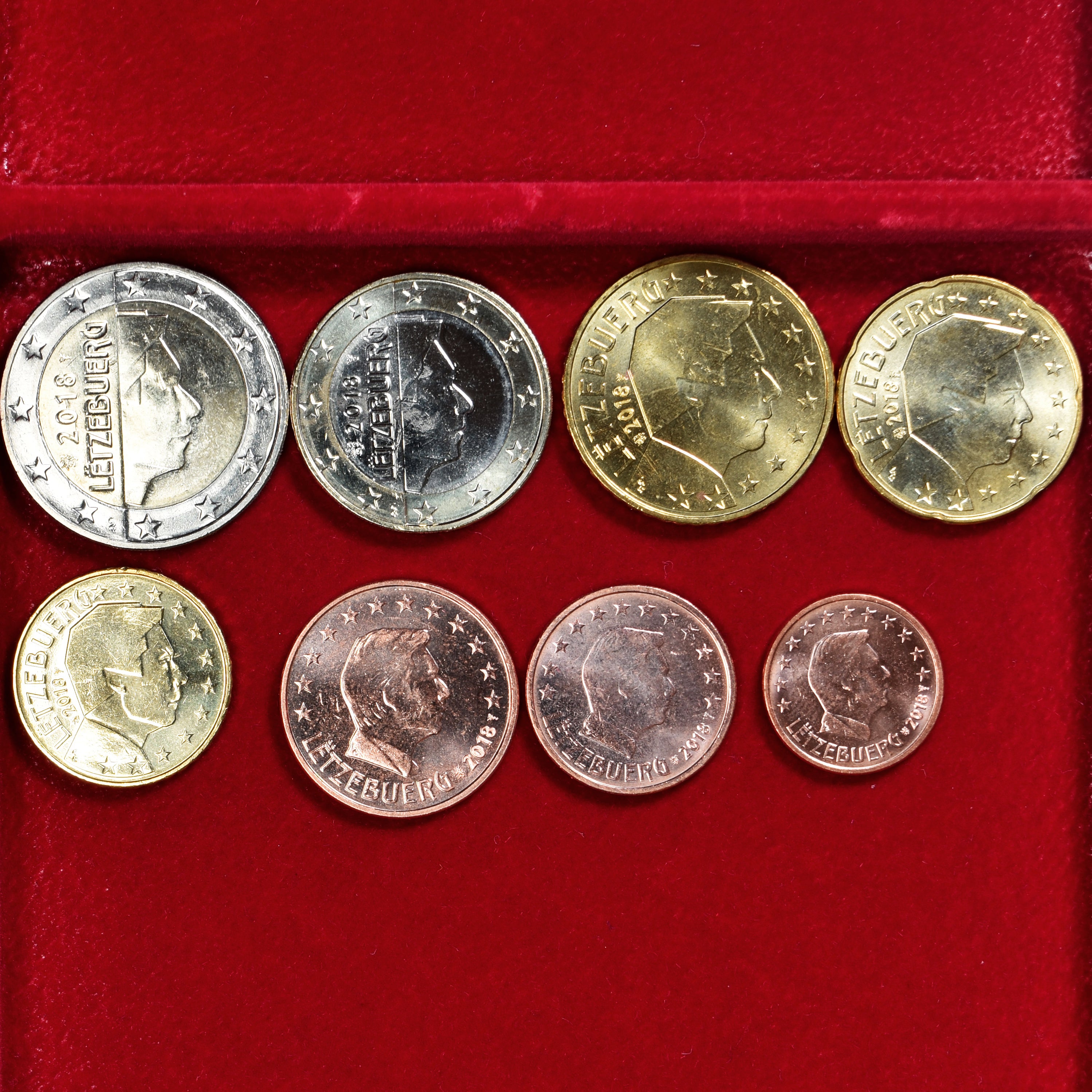 Luxembourg, Euro-Set, 2018, Série de 8 pièces Euro., SPL