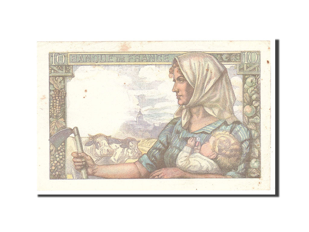 France, 10 Francs, 1943, KM:99d, 1943-03-25, EF(40-45), Fayette:8.8