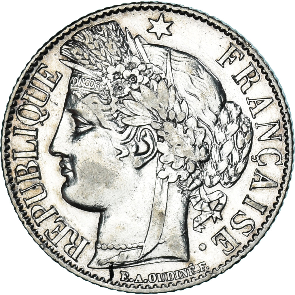 Coin, France, Cérès, Franc, 1888, Paris, EF(40-45), Silver, KM:822.1