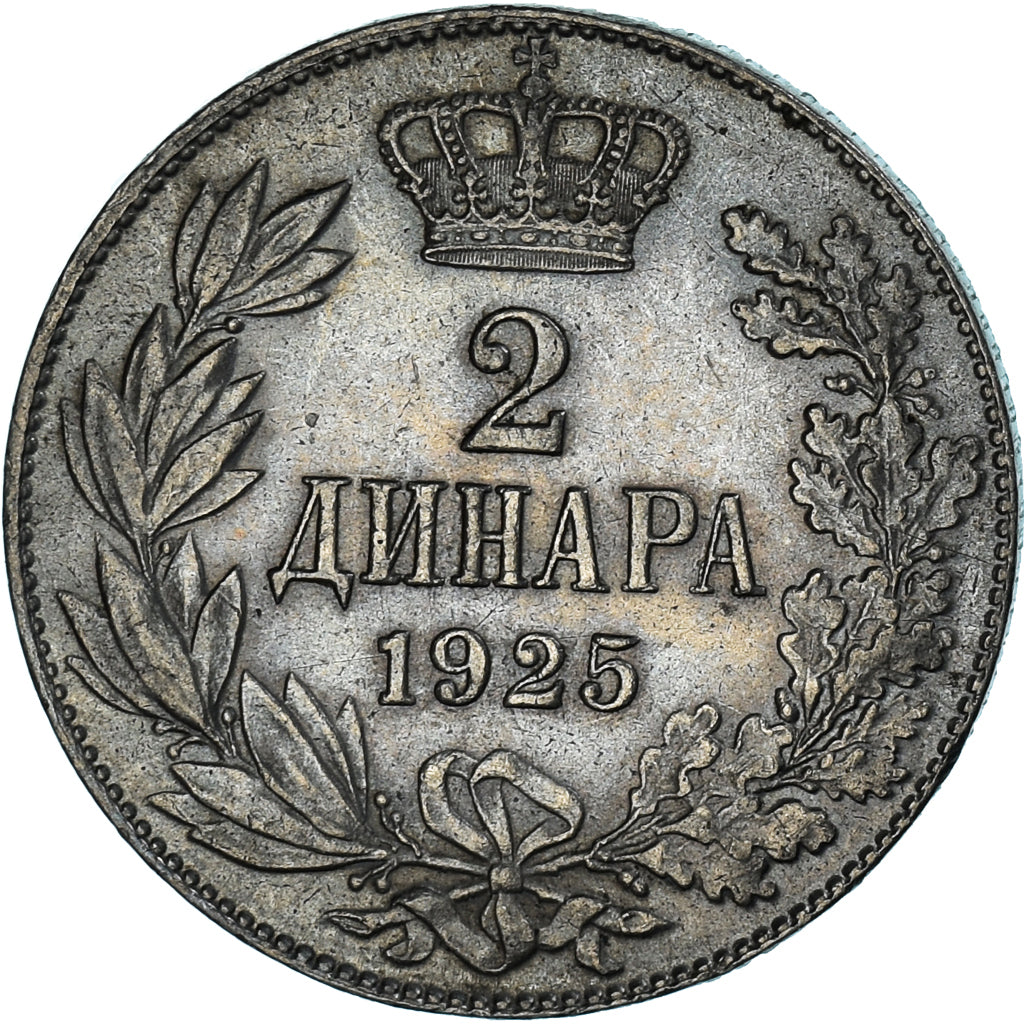 Monnaie, Yougoslavie, Alexander I, 2 Dinara, 1925, SUP, Nickel-Bronze, KM:6