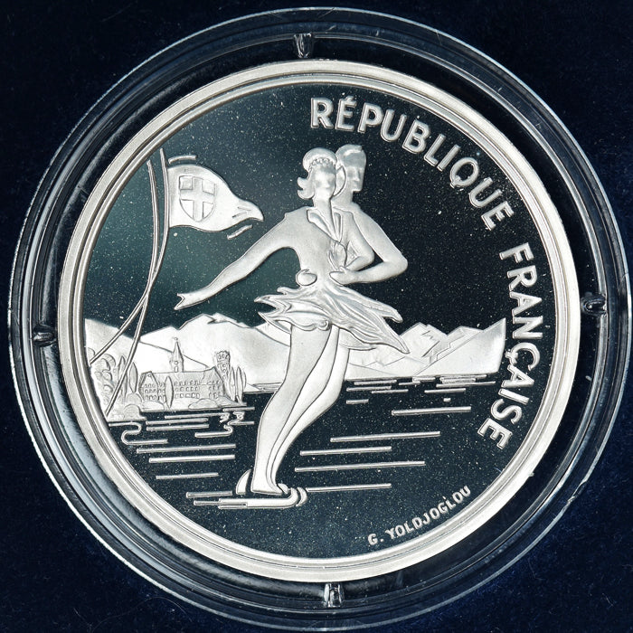 Coin, France, 100 Francs, 1989, Alberville 92.BE, MS(65-70), Silver, KM:972