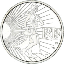 France, 10 Euro, 2009, Semeuse, MS(63), Silver