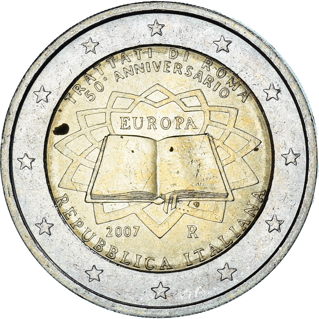 Italien, 2 Euro, 2007, Rome, Traité De Rome., SS, Bi-Metallic, KM:311