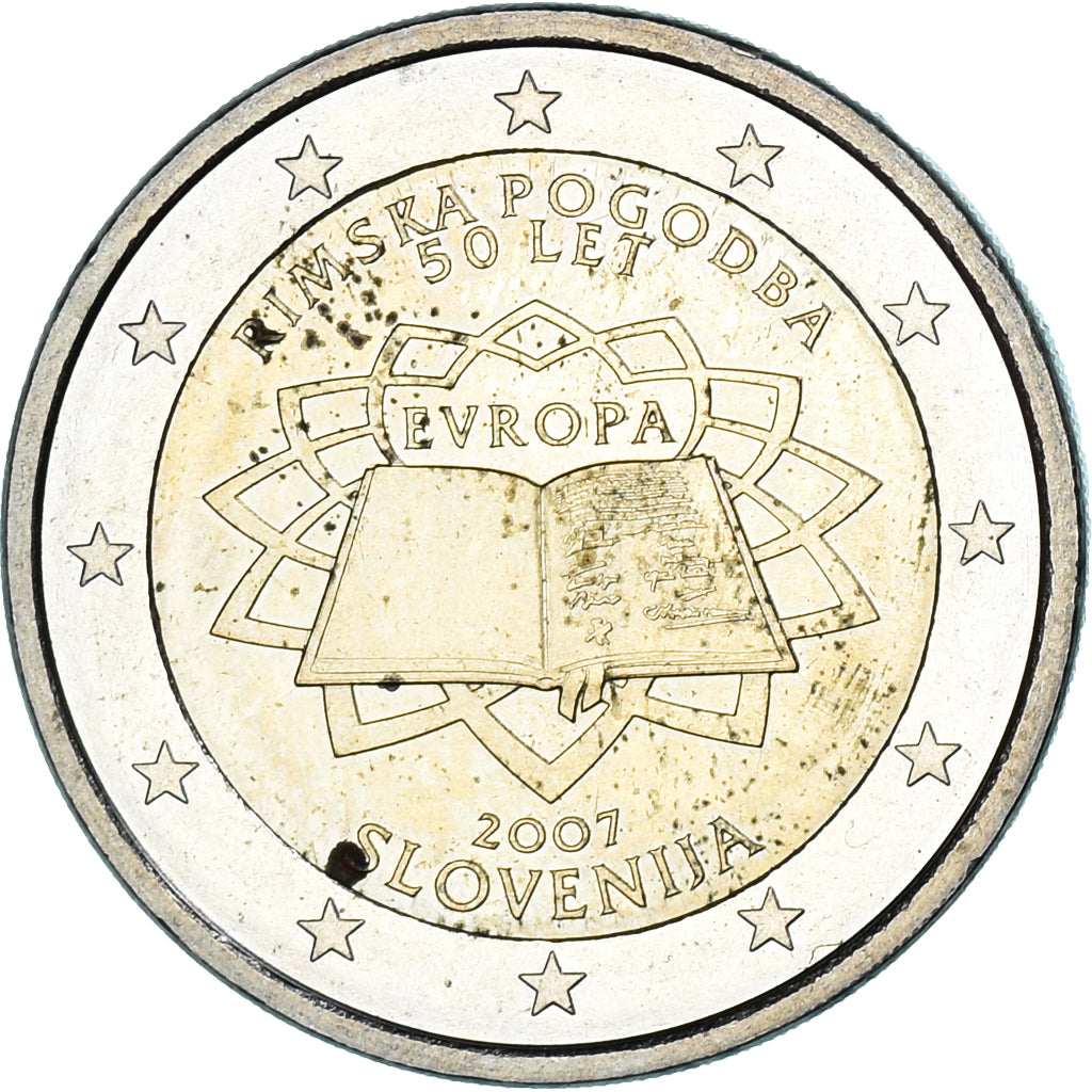 Slovénie, 2 Euro, 2007, TRAITÉ DE ROME 50 ANS, TTB, Bimétallique, KM:Pn46