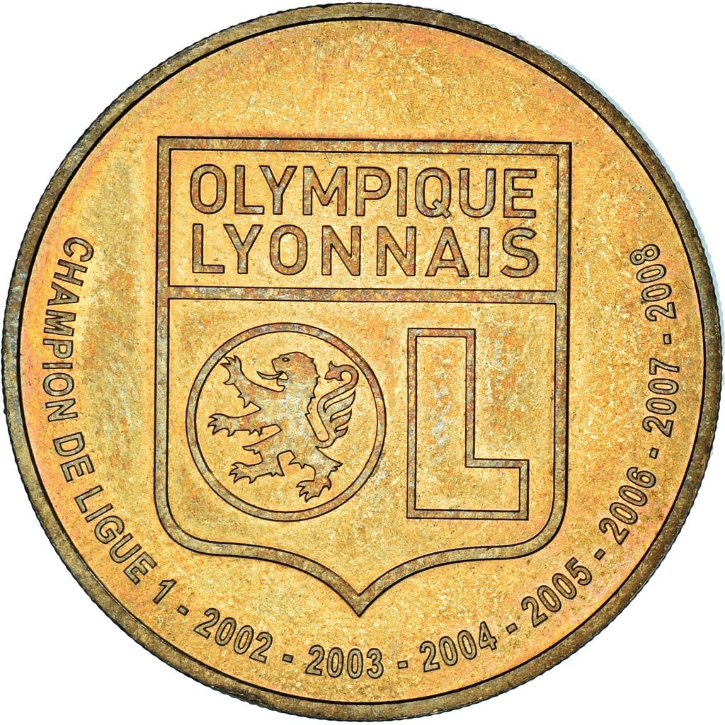 France, 1-1/2 Euro, 2009, OLYMPIQUE LYONNAIS, EF(40-45), Bronze-Aluminium