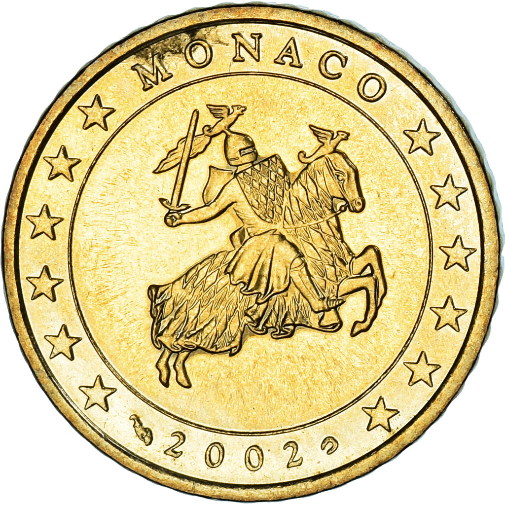 Monaco, 50 Euro Cent, 2002, Paris, MS(63), Brass, KM:172