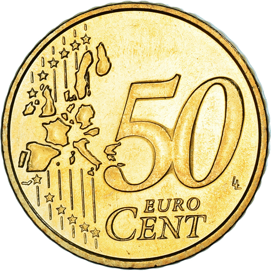 Monaco, 50 Euro Cent, 2002, Paris, MS(63), Brass, KM:172