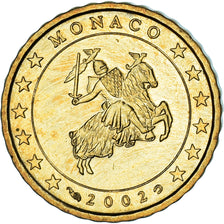 Monaco, 10 Euro Cent, 2002, Paris, MS(63), Brass, KM:170