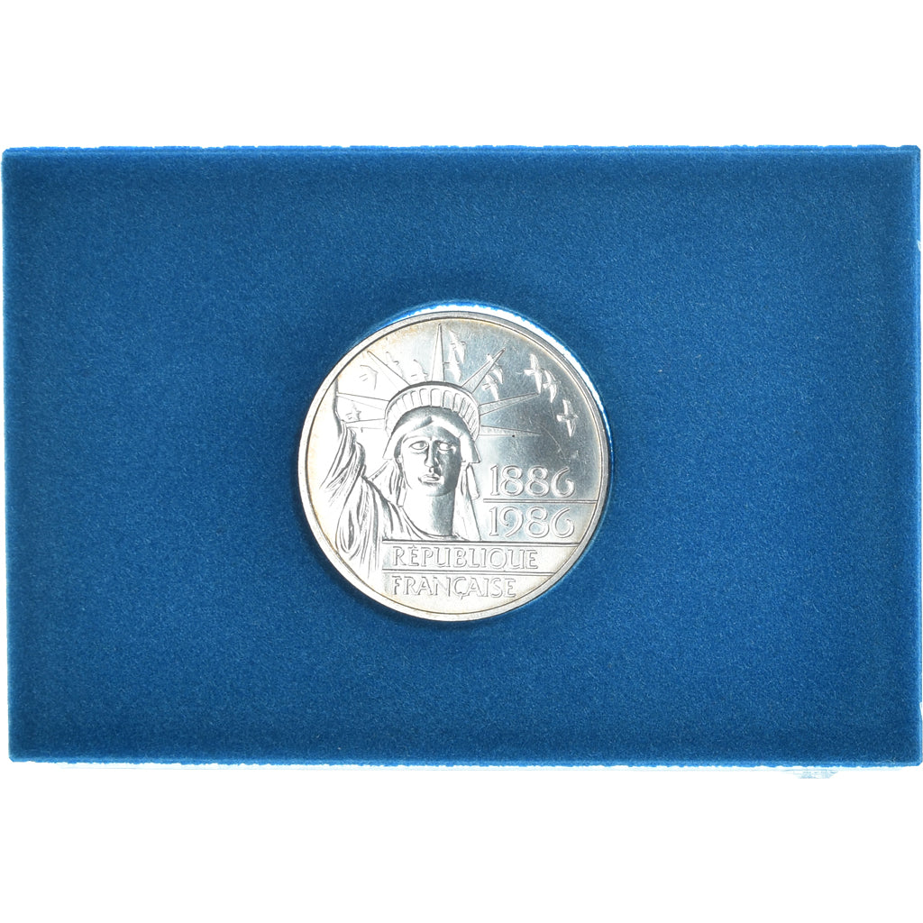 Moneta, Francia, Statue de la Liberté, 100 Francs, 1986, BU, FDC, Argento, Le