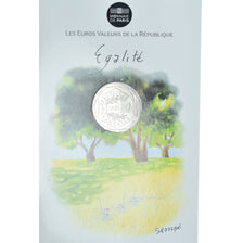 France, 10 Euro, Egalité, 2014, Sempé Égalité Été, MS(65-70), Silver