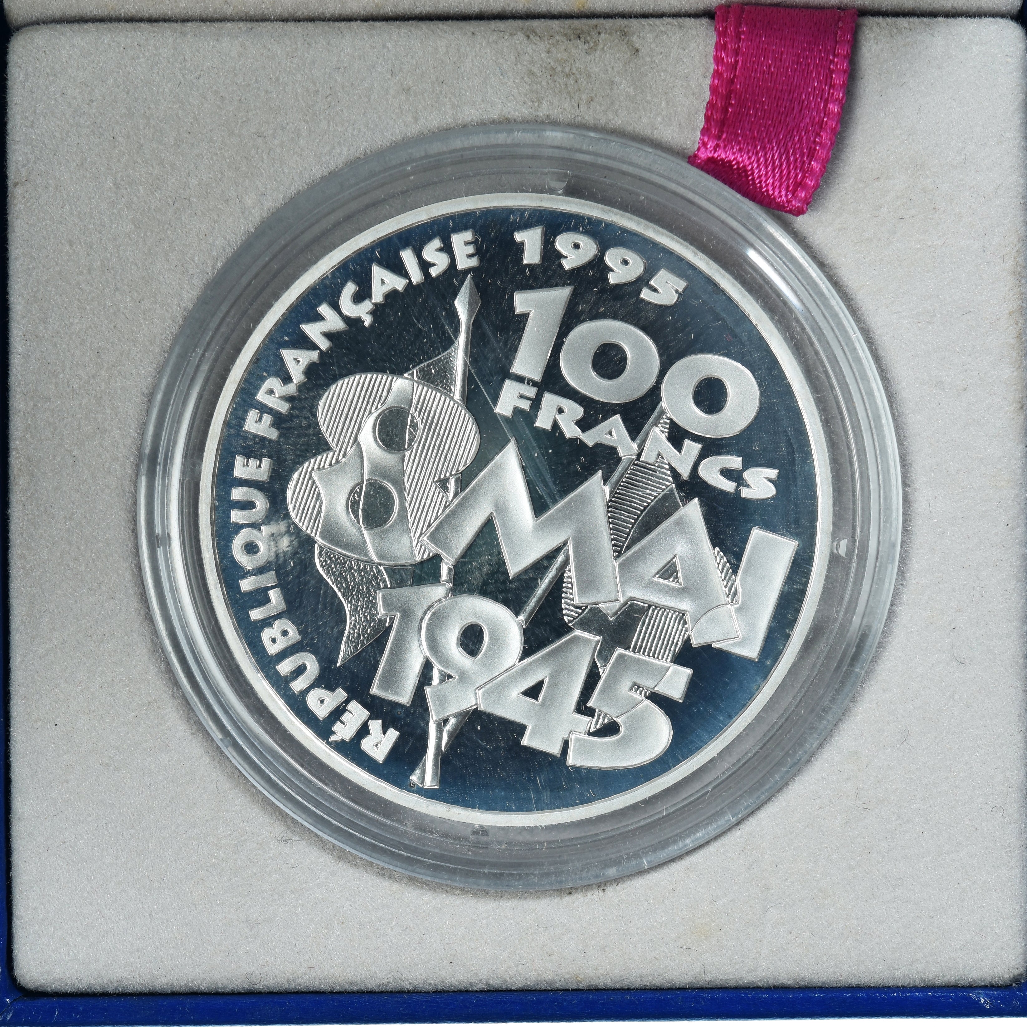 Coin, France, 8 mai 1945, Libération, 100 Francs, 1995, BE, MS(65-70), Silver